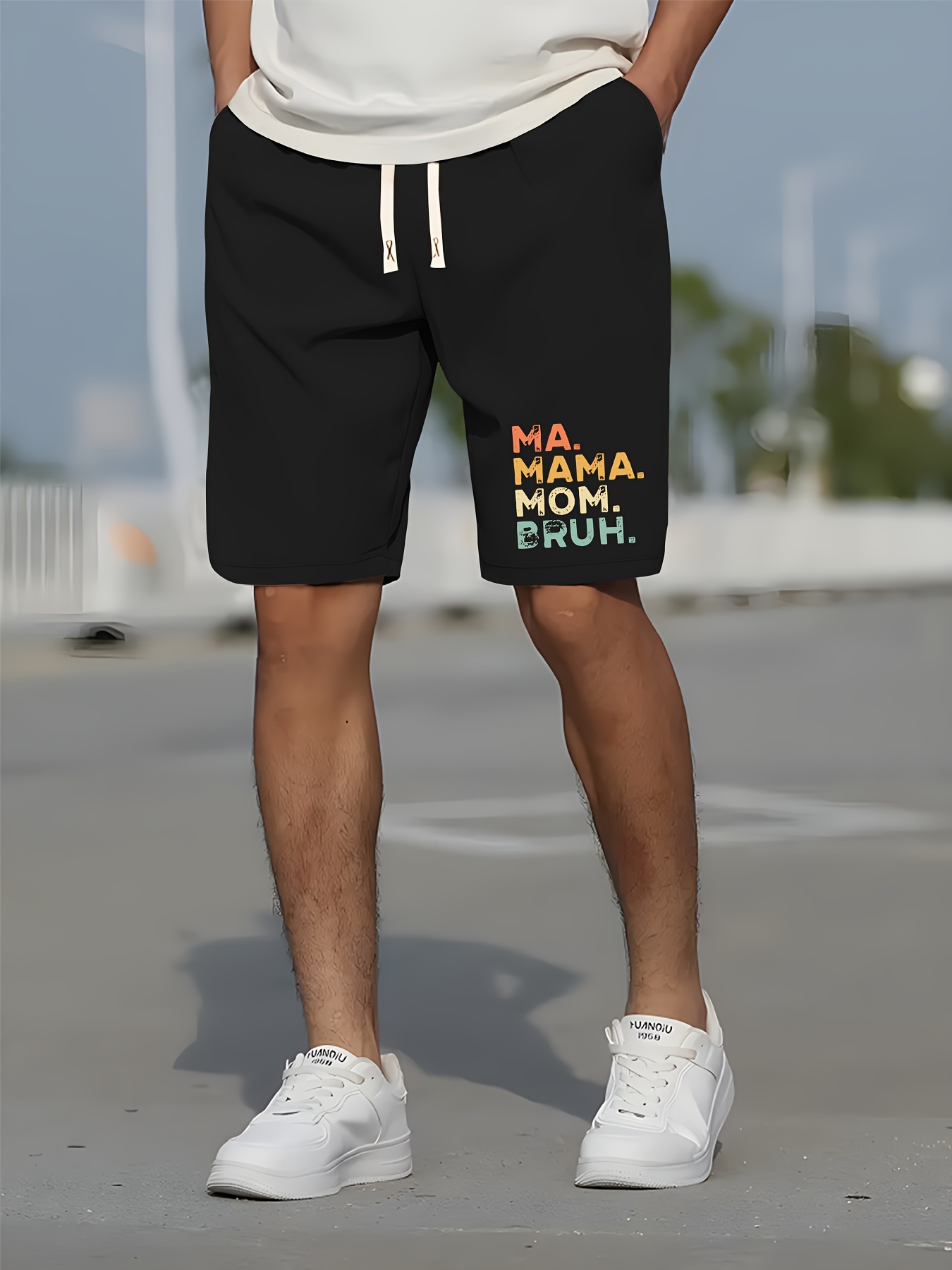 Pantalones Cortos Deportivos Estilo Casual Hombres Ideal - Temu