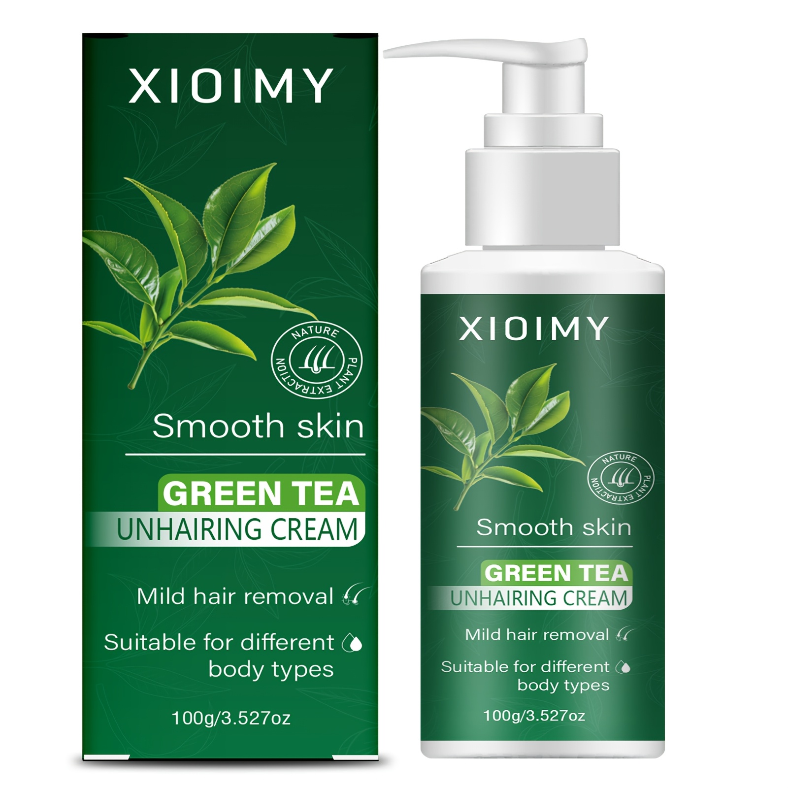 Image of Green Tea, 100g - Gentle And Non-irritating, Quickly Cleanses Hair Removal, Suitable For Sensitive Areas, Armpits, Legs, , Intimate Areas, Chest, Body, Suitable For Men And Women