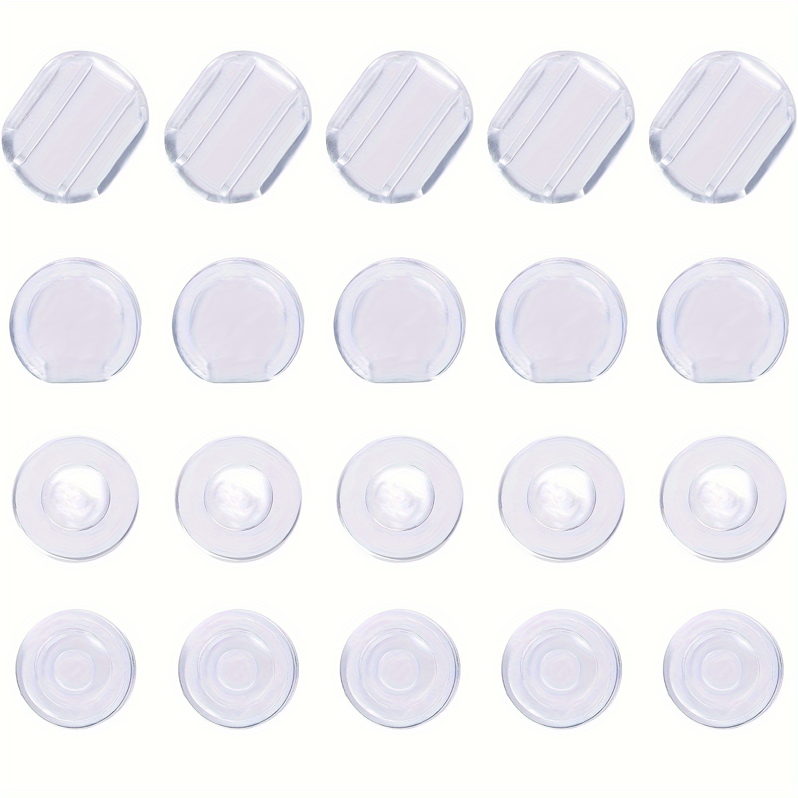 

40/80pcs Coussinets de Boucles d'Oreilles en Silicone de 4 Tailles pour Clips sur Boucles d'Oreilles, Fournitures pour Boucles d'Oreilles Non Percées DIY, Accessoires de Fabrication de Bijoux