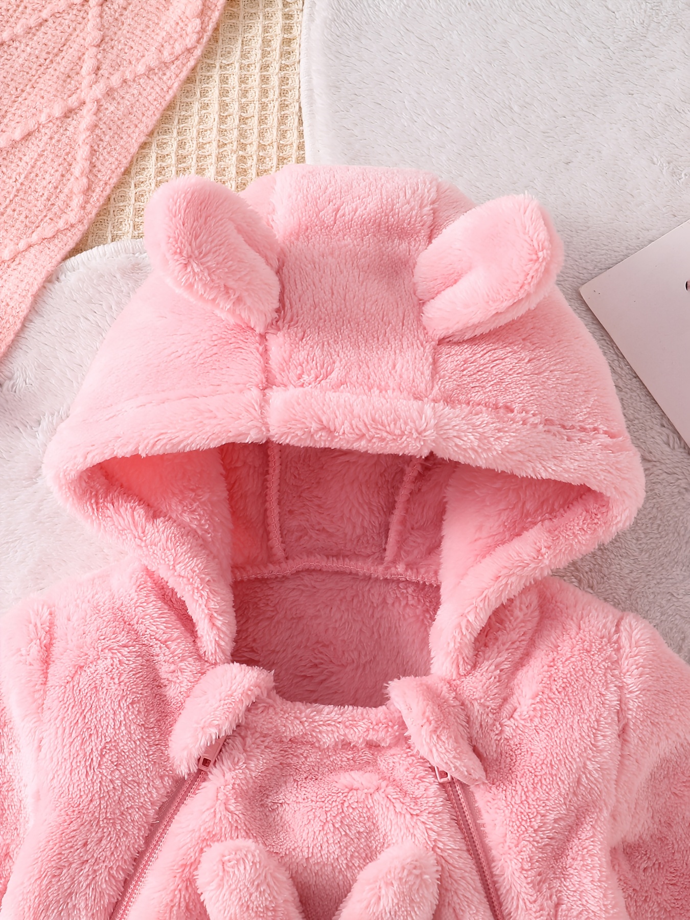 Baby Autumn Winter Footed Bodysuit with Cute Bunny Design