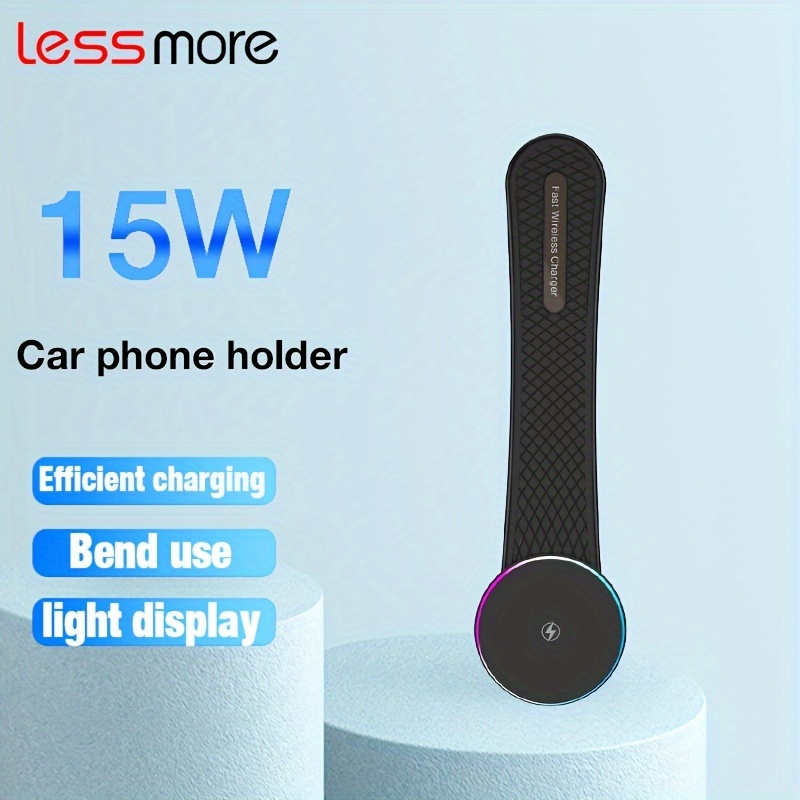 

Lessmore Car Wireless Charger Cell Phone Mount Bendable Arm Magnetic Phone Holder For Car Cell Phone Mount For Car Dash For 15 14 13 Pro/pro Max/ Mini