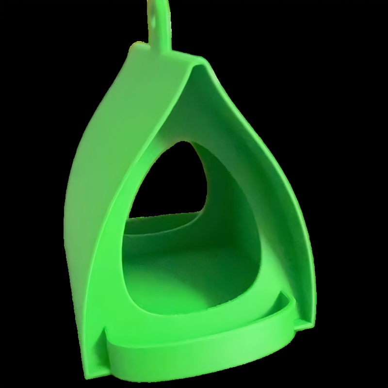 Image of 1pc Durable Plastic Outdoor Birdhouse With Seed Tray - Weatherproof Hanging Design, Suitable For , , Hummingbirds - Large Capacity Green Birdhouse Garden Yard Decor, Wildlife , Stylish Seed Dispenser