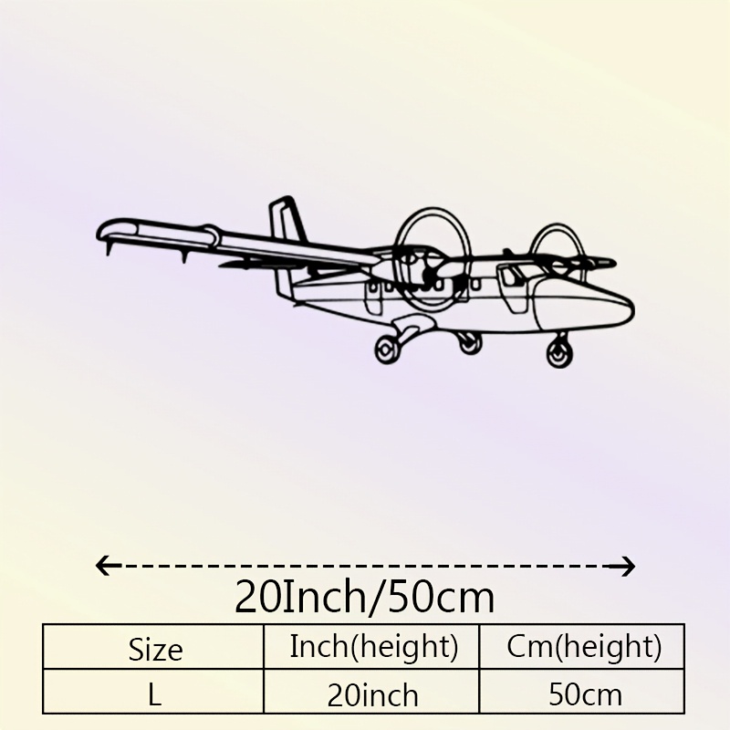 TEMU 1 pièce d'art mural en métal avion - Silhouette noire art aéronautique minimaliste - Construction en fer robuste, convient pour aéroports,