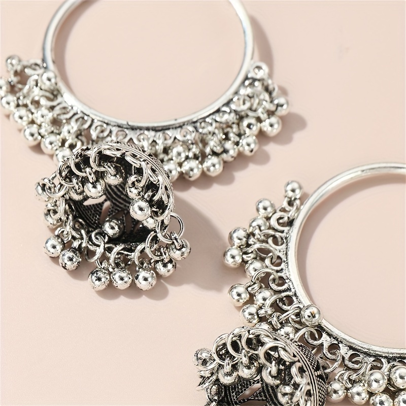 Bollywood Retro Ethnic Style Tassel Bell Earrings