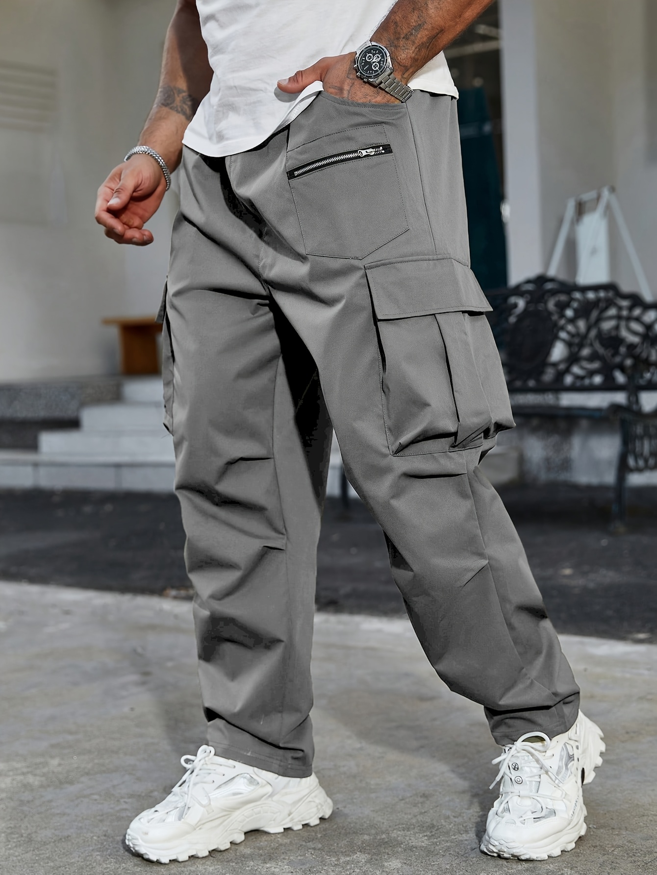 plus size mens cargo pants men's big tall - Temu Qatar