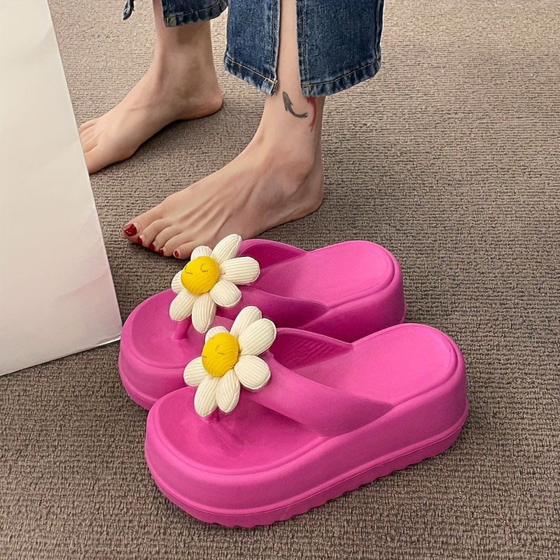 women's floral embellished platform sandals slip open toe - Temu United  Kingdom