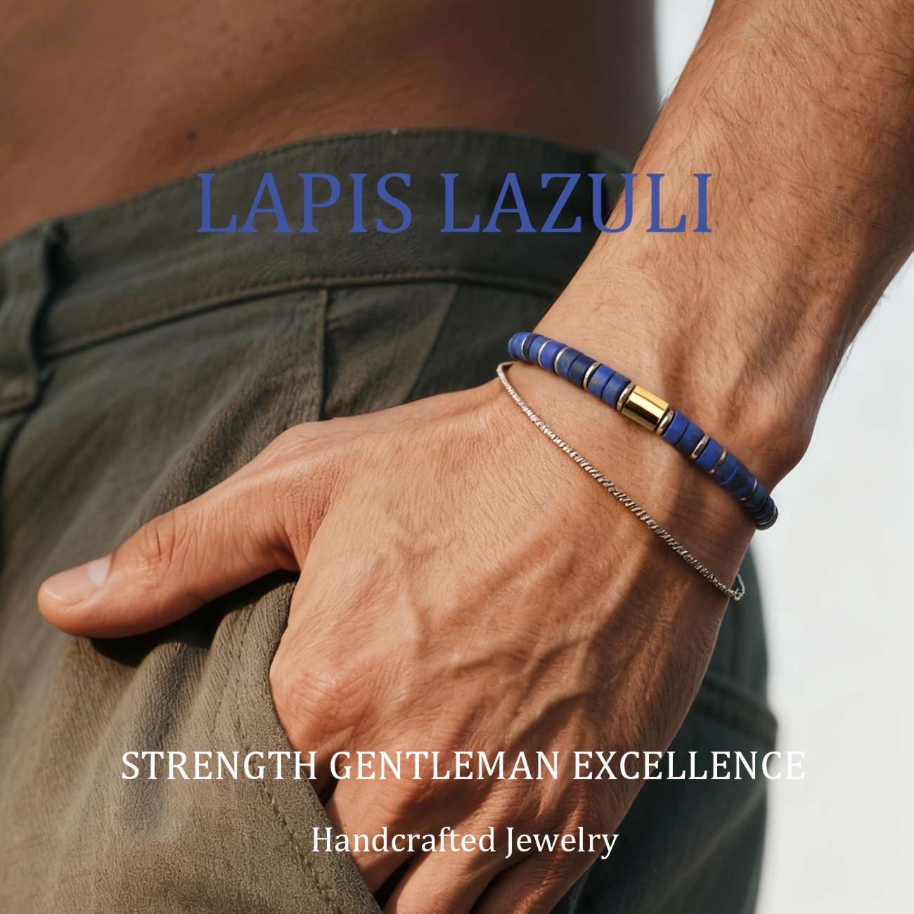 Men's Bracelet With A Accessory Symbolizing Strength And Success. Suitable For A Stylish Beach Bracelet And Gift For Men.