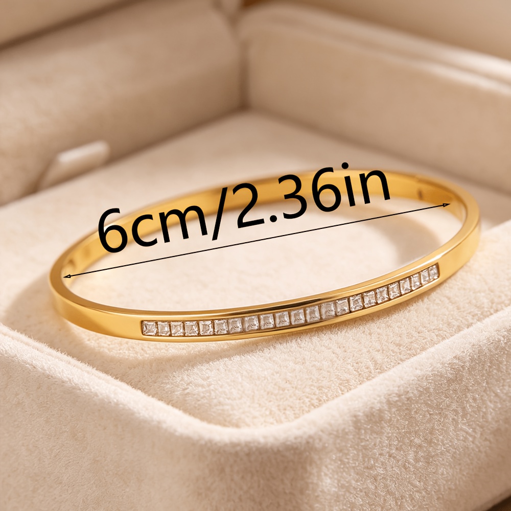 Women's 18K Gold-Plated Stackable Bangle, Slim Waist Bracelet