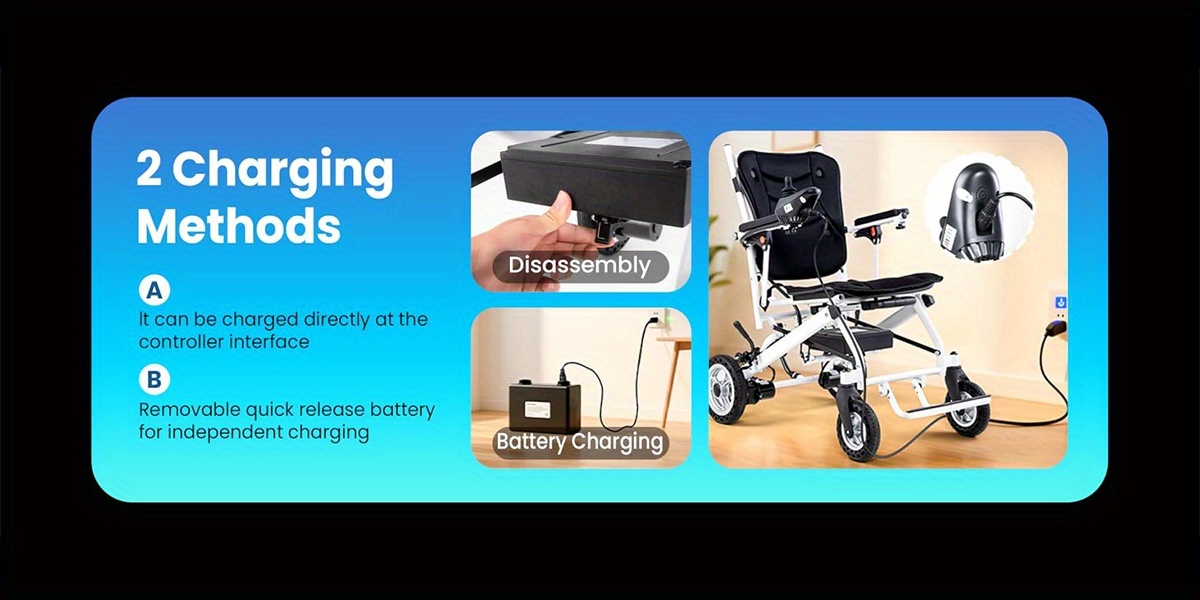 25 miles adult electric wheelchair light foldable weighing only 37   folding electric wheelchair with rear control 2 10ah removable lithium battery with water cup holder backpack dust bag suitable for people with disabilities Product details 3