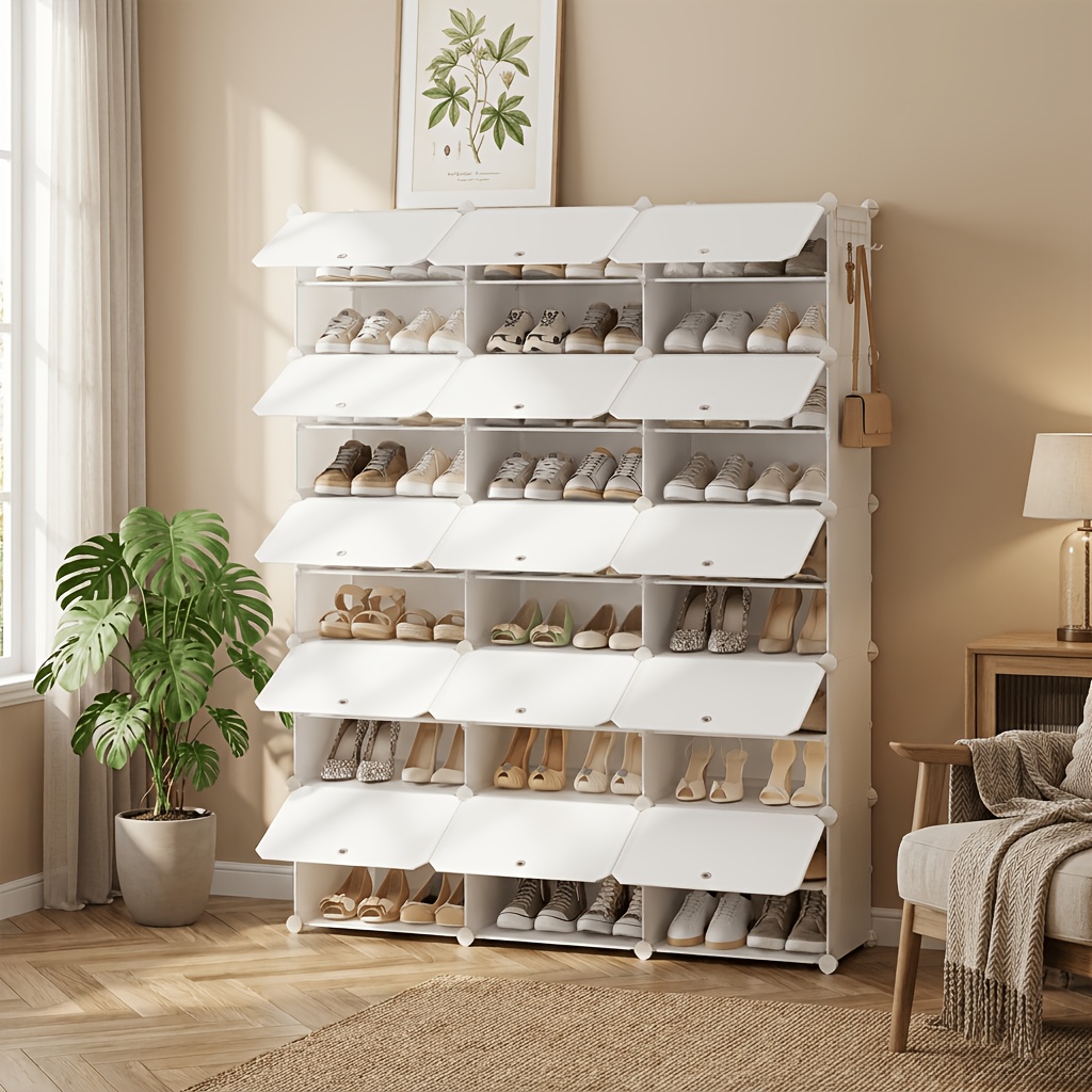 Shoe Storage With 12 Compartments, Adjustable Shelf For Hallway And Wardrobe, Shoe Cabinet, Cabinet For Up To 48 Pairs