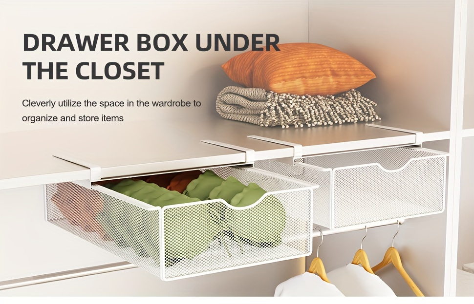 space saving underwear organizer pull out hanging storage box for bras socks panties polished   portable closet drawer divider details 0