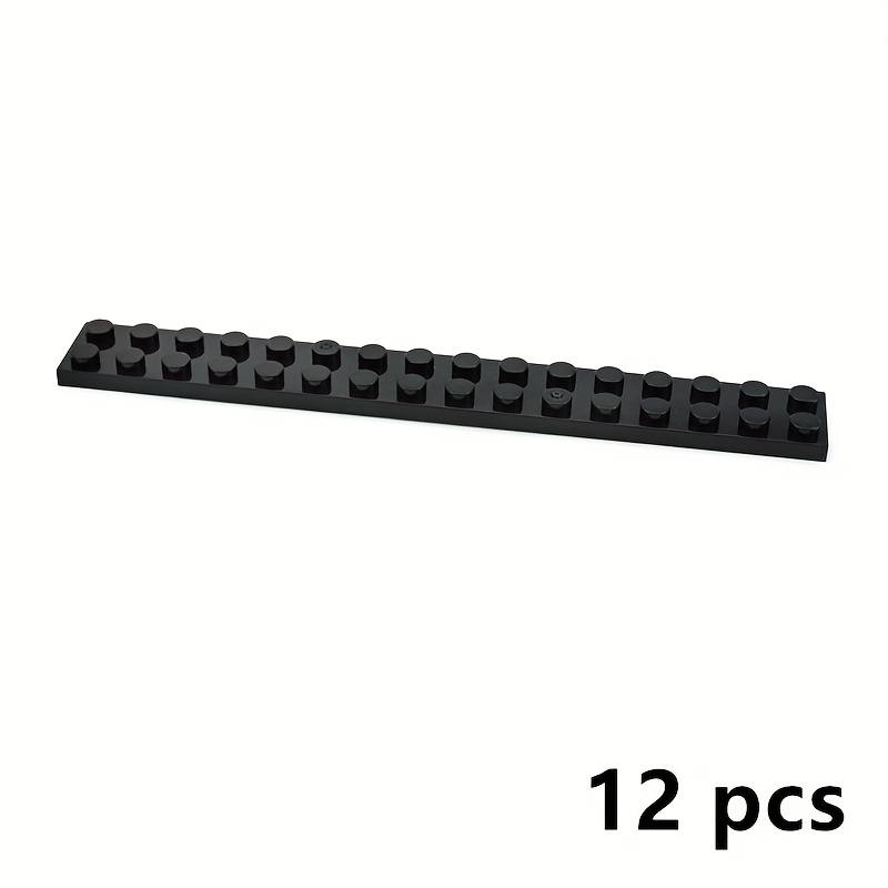 12pcs 2x16 Building Blocks | Educational Creative Size, Compatible With 4282 Toys, Colors:, Dark Grey, Light Grey, Brand: Leduo, Material: Abs