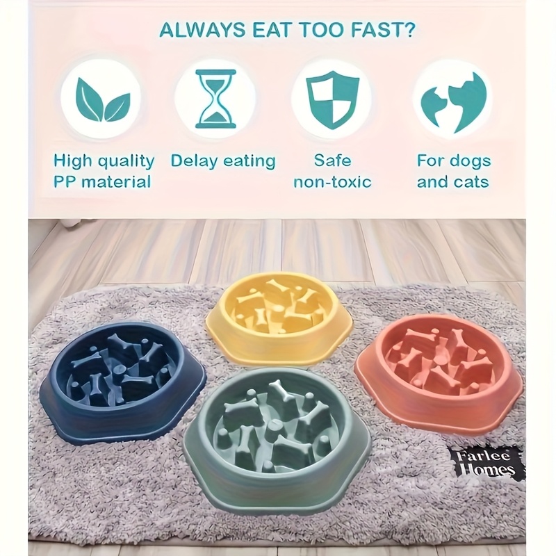 Pet Cat Food Bowl, Anti-slip and Anti-knock, Slow Food Bowl, Dog Anti-choking Bowl, Cat Stop Eating, Healthy Bowl, Educational Food Ware Batch