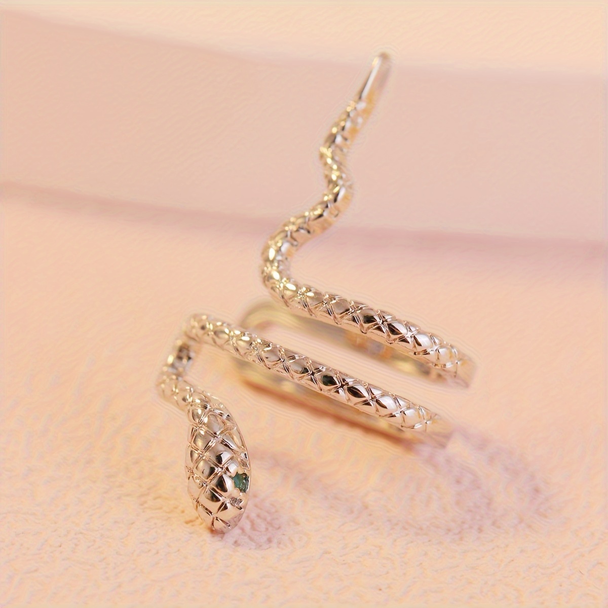 Snake Ear Cuff with Sparkling Cubic Zirconia