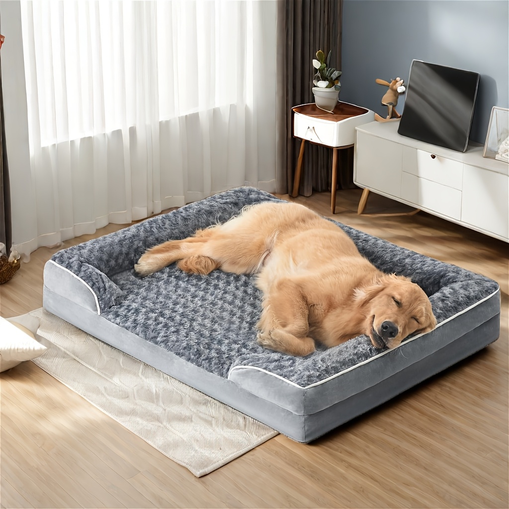 

Wnpethome Waterproof Dog Beds For Large Dogs, Orthopedic Dog Bed With Sides, Big Dog Couch Bed With Washable Removable Cover, Pet Bed Sofa With Non-slip Bottom For Sleeping