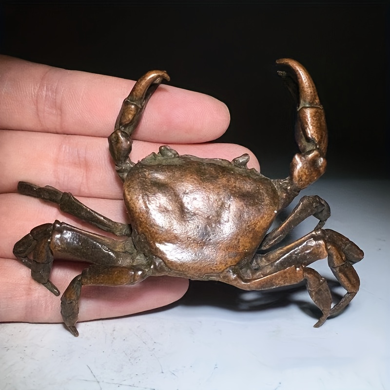 Retro Bronze Crab Animal Desktop Ornament