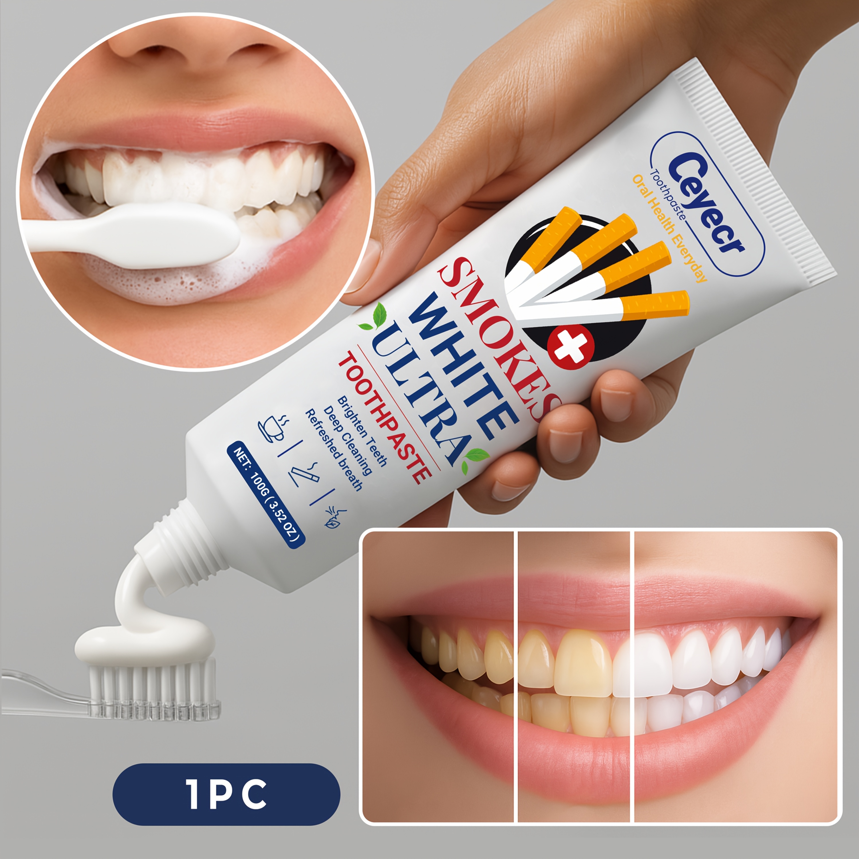 ceyecr smokers toothpaste 100g 3 52oz deep cleansing formula