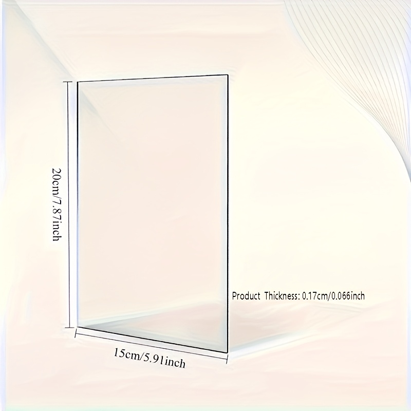 TEMU Plaque en acrylique - Matériau transparent, convient pour les créations DIY peintes à , les cadres photo, etc. Cadeaux et décorations pour