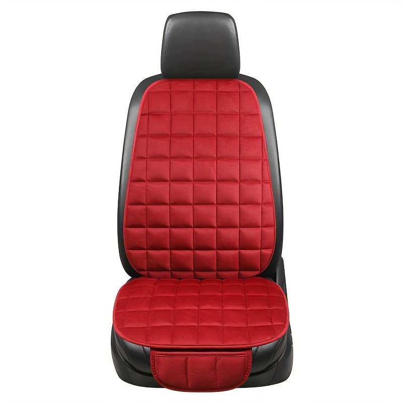2pcs Car Seat Cushion Set, [autumn And Winter Car Essentials] Soft Plush Car Seat Cover With Storage Pockets, Comfortable Driving, Universal Car Interior Additions Memory Foam Seat Cushion
