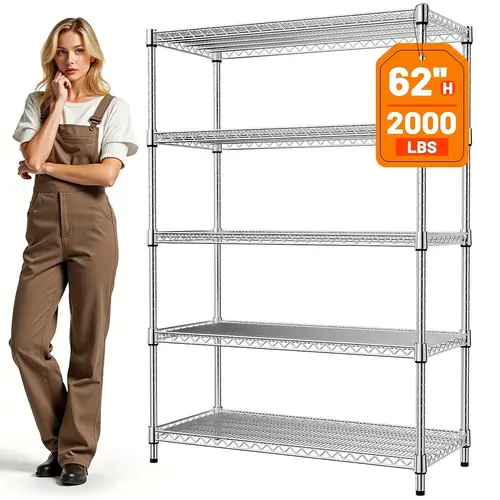 2000 lbs storage shelving steel heavy duty multi tier utility shelving organizer wire rack for home kitchen office standing bakers racks room decor shoe rack bathroom decor accessories dresser laundry basket standing shelf