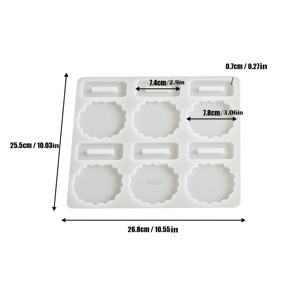 1pc Resin Coaster Molds, Silicone Coaster Molds With Base Mold For Resin, Geode Coaster Molds For Epoxy Resin, Round Coaster Molds For Making Resin Coasters, Cups Mat