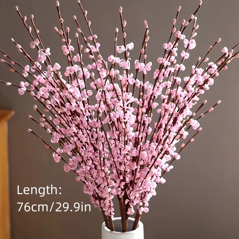 

6-pack Valentine's Day Artificial Jasmine & Plum Stems, 76cm , Handcrafted Floral Sprays For Decor, Seasonal Tabletop Decoration, Plastic Flowers For Room Types, No Container Included