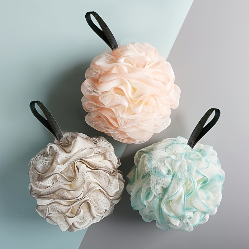 2pcs Randomly Colored Bath Balls with Scrubbing Towels