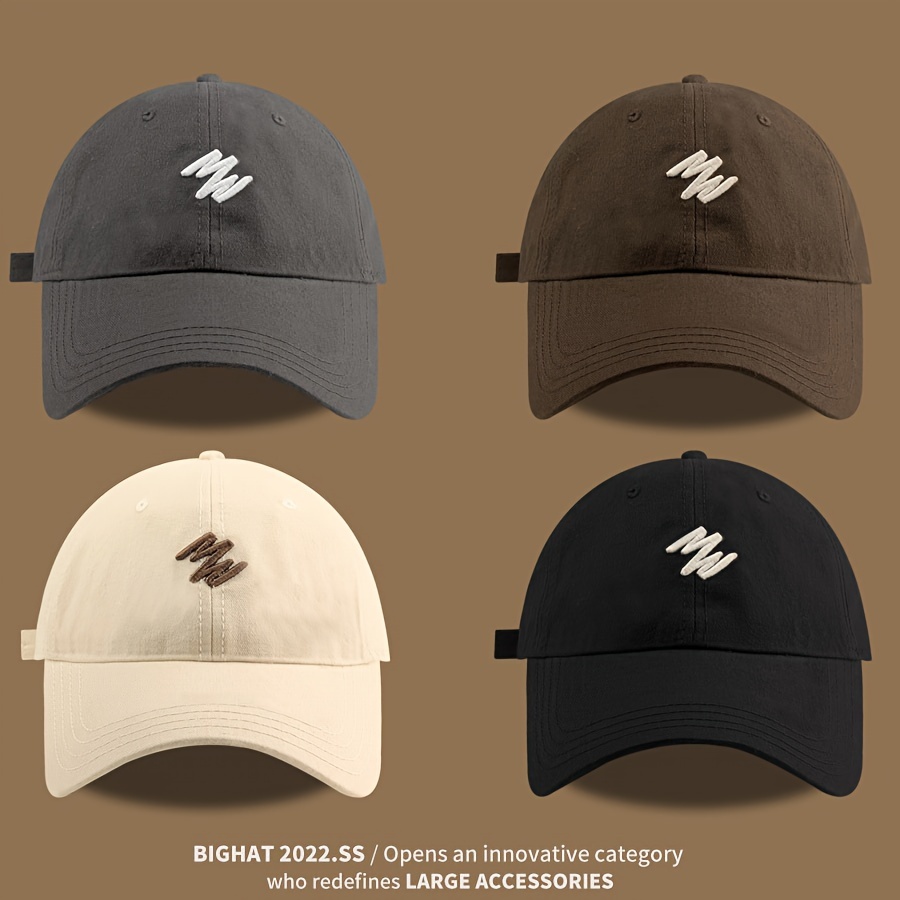 

Simple Lightning Embroidery Baseball Cap Solid Color Casual Dad Hats Breathable Adjustable Sports Hat For Women Men
