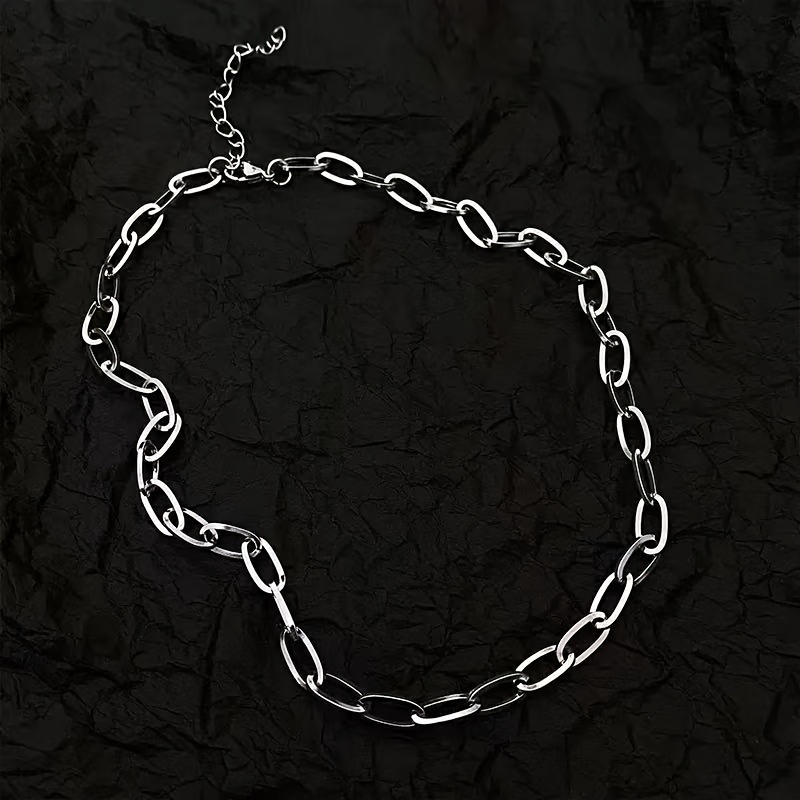TEMU Collana Choker Minimalista in Acciaio Inossidabile, Elegante e Versatile per Donna