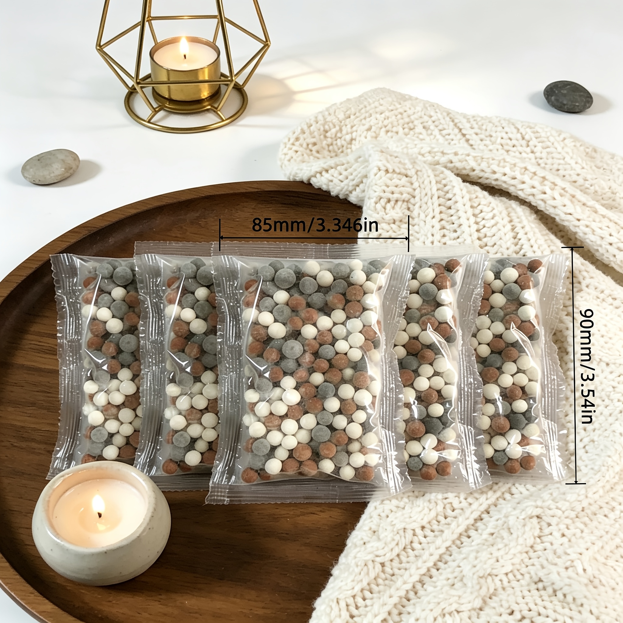 Image of Showerhead , Four-color Showerhead Filter Beads, Shower Filtration Stone Beads, Filtration Mineral Bead Stones, Bathroom Accessories.