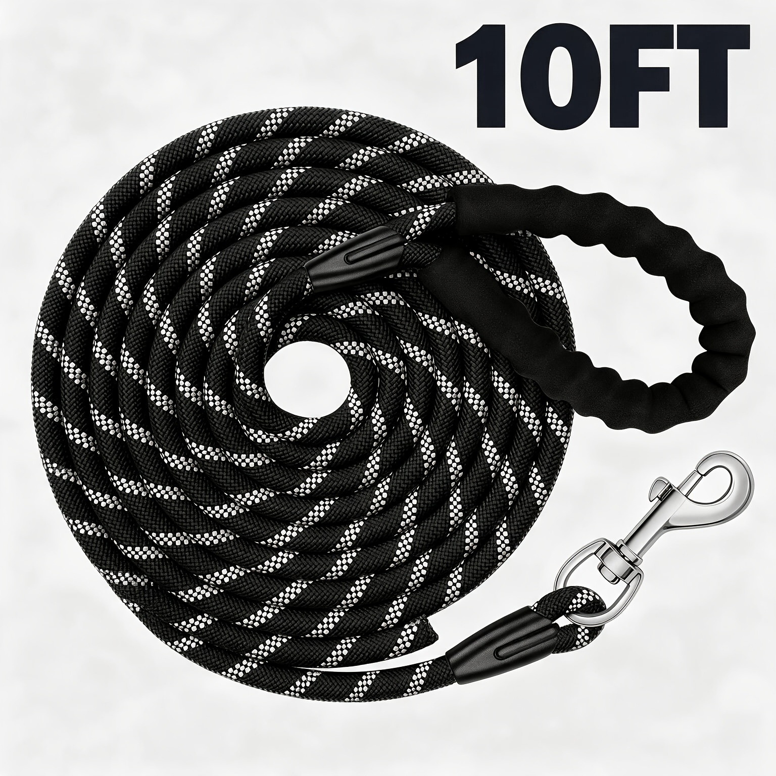 TEMU Dog Leash For Large Dogs, 5ft, 6ft, 10ft, 16ft, 31ft, 50ft Dog Training Leash, Long Dog Leash With Carabiner Clip And Soft Padded Handle,