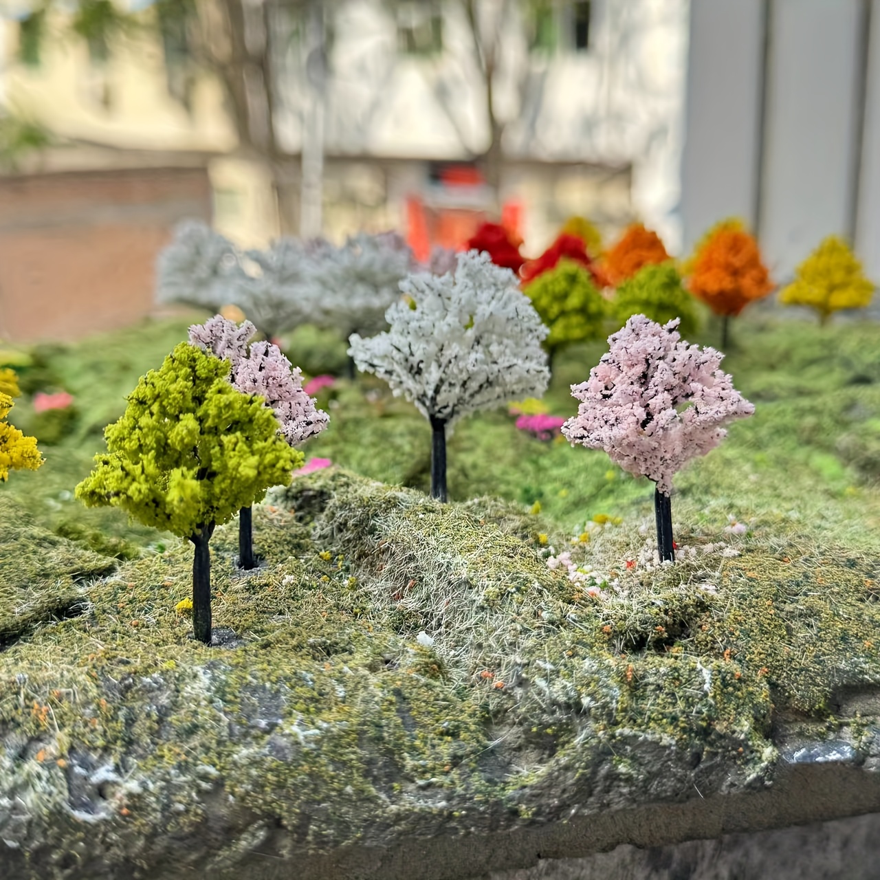 5cm miniature model trees realistic abs plastic trees diy Temu