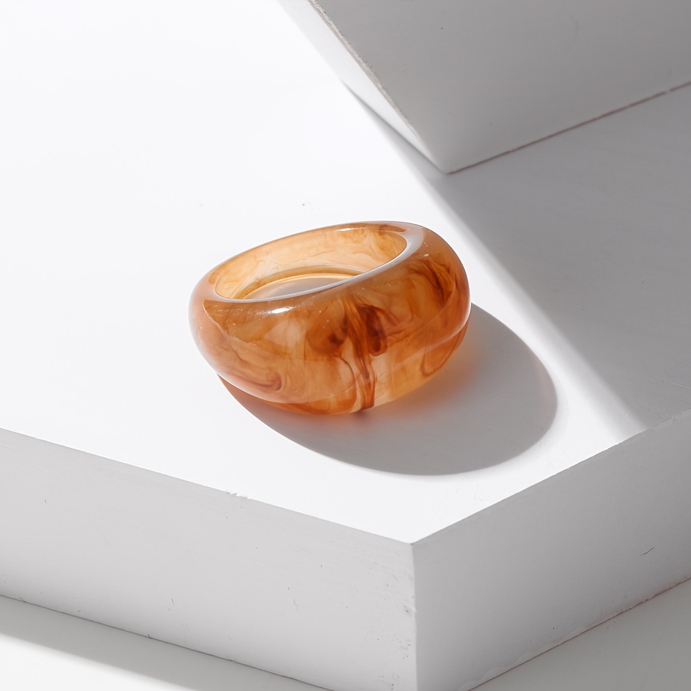 3/5/7/9 Simple Candy-Colored Acrylic Stackable Rings Set