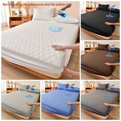 1 piece of luxurious soft solid color mattress protector does not pillow inserts or pillowcases in full size suitable for bedrooms and hotel rooms deep