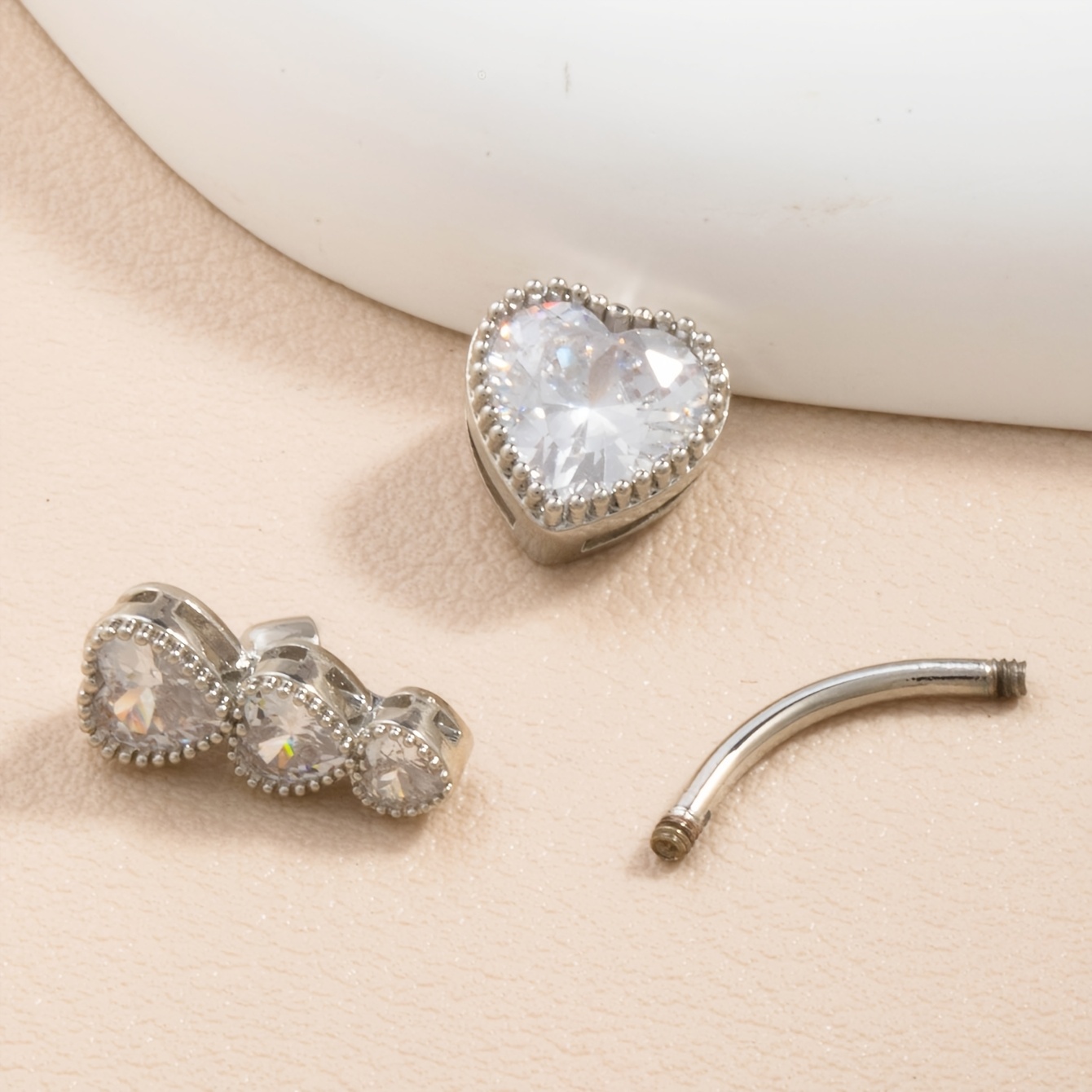 Cubic Decorative Navel Nail, Elegant Body Piercing Jewelry