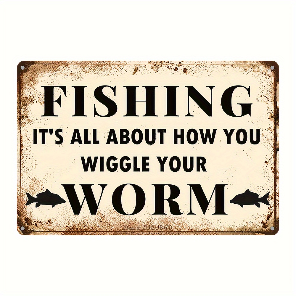 teer Retro Vintage Funny Fishing Signs for Man Cave,fishings gag giftss for  men Metal Signs for Garage,Vintage Signs For Kitchen,21st 30th 40th 50th  60th Father's day Gifts for Grandpa 30 * 40cm 