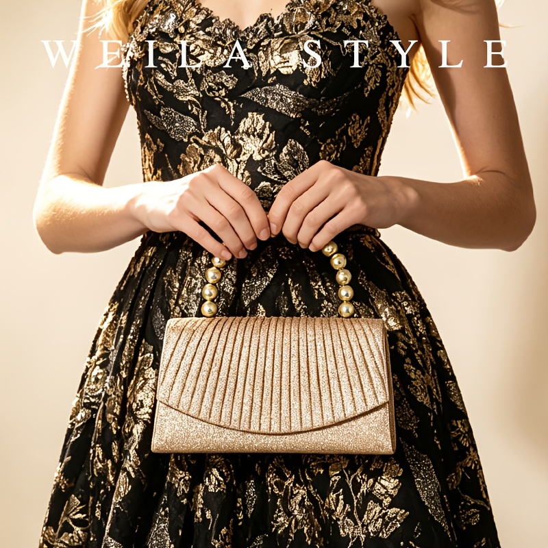 gold dress with clutch Moda Luxe main image 0