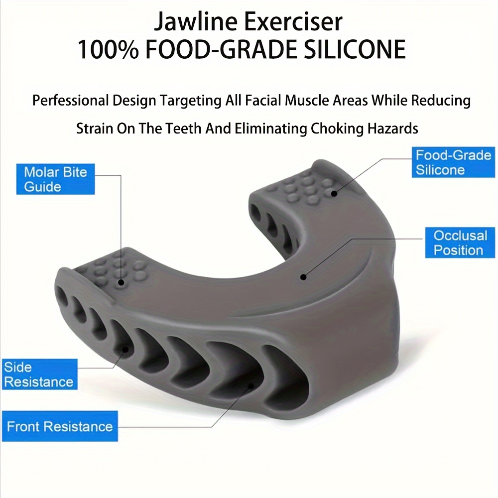 1pc Jaw Exerciser, Premium Facial Exerciser For Men And Women That Helps To Workout Your Jaw, Neck And Tone Your Face With Exercise, Tighten & Strengthen, Target Your Chin, Lips And Cheekbones, Face Slimmer For Jawline