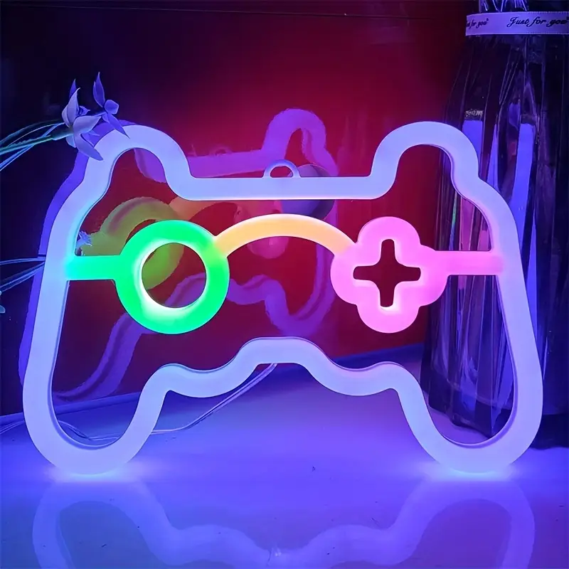 Insegna Al Neon LED Per Sala Giochi - Alimentazione USB, Lettere Acriliche, 34.4x32.4cm, Decorazione Moderna - Foto 9