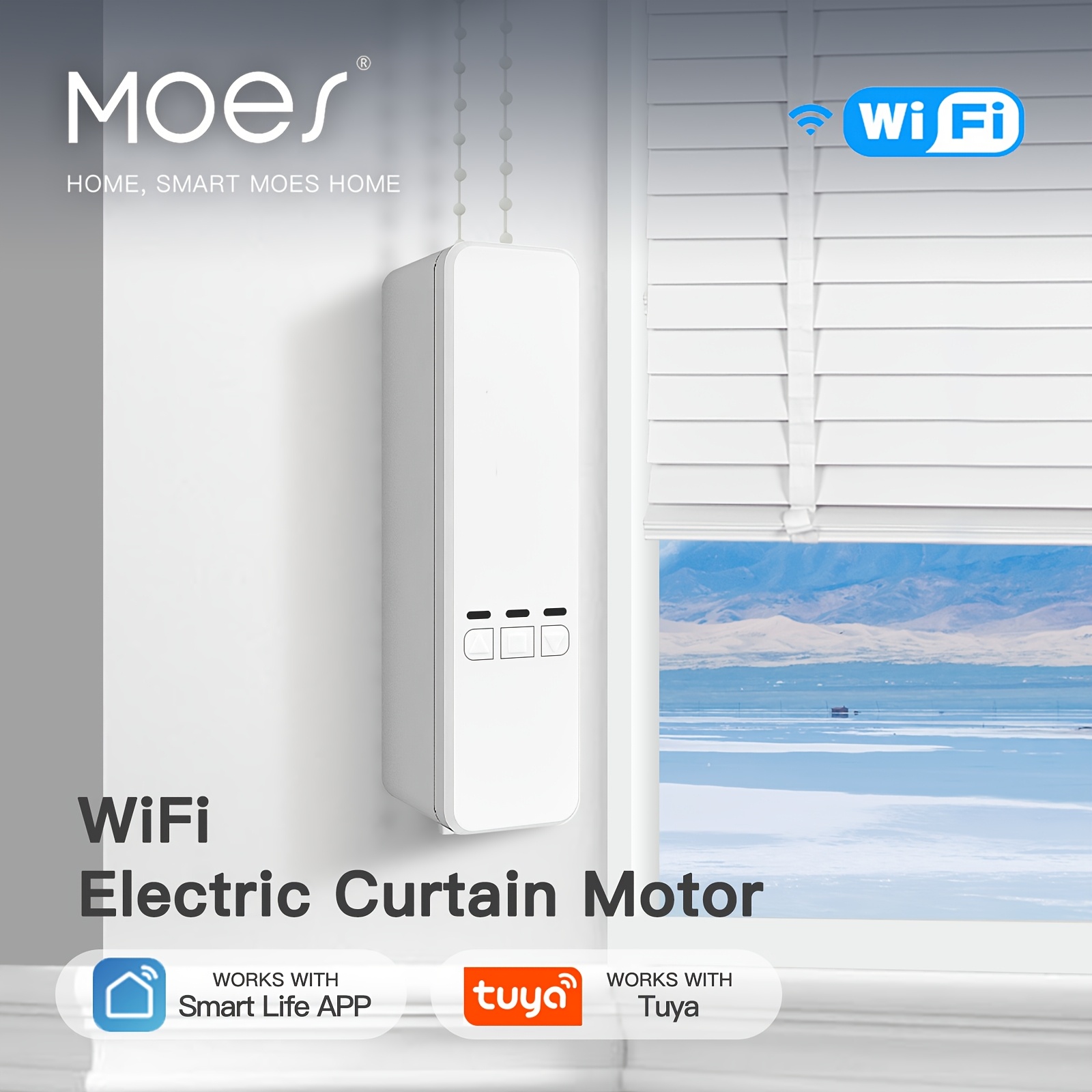   wifi smart curtain motor roller blinds shutter drive voice remote control rated for 110v