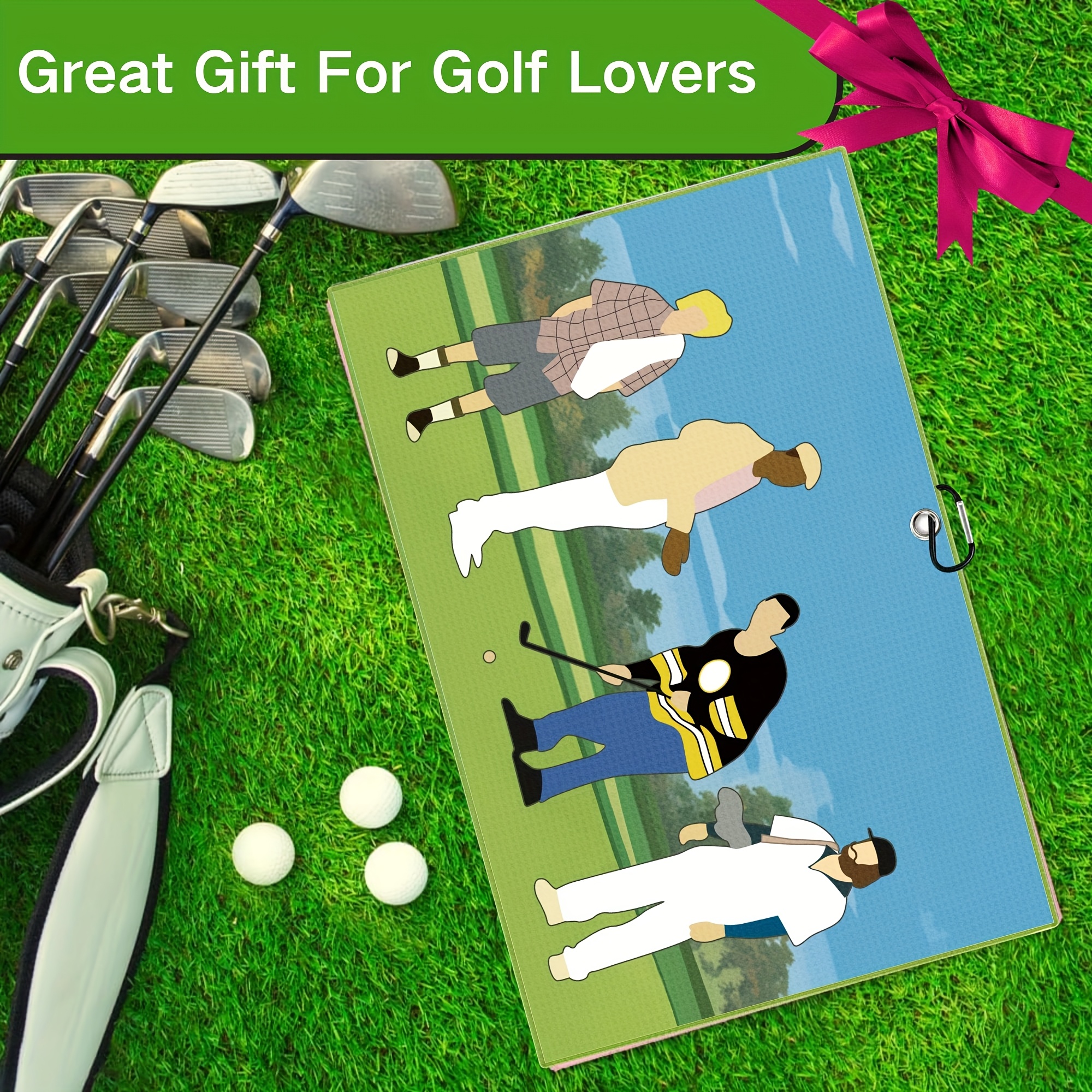 happy gilmore microfiber premium tri fold golf towel golf Temu