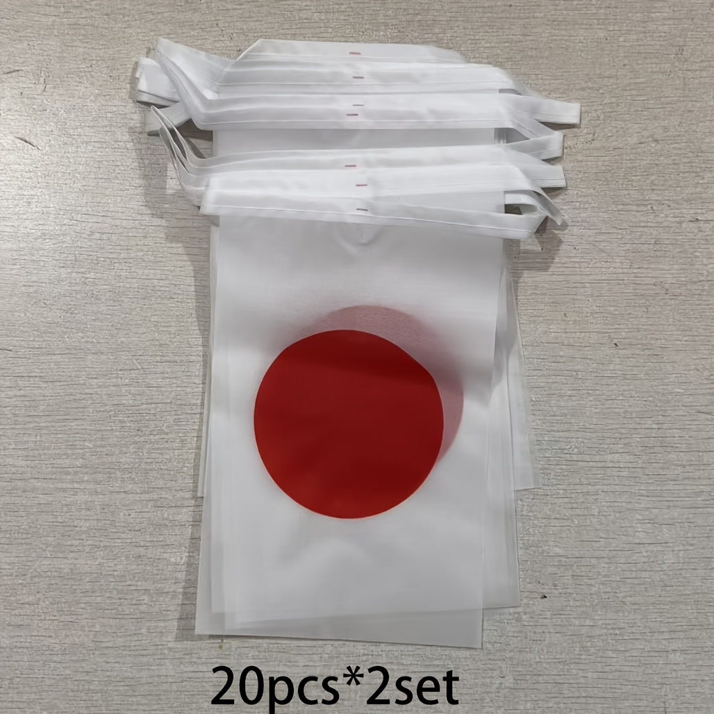 TEMU A Set Of 20pcs Of 14* Polyester Material Japanese Flag Bunting, Perfect For Sports Events, Parties, And Festive Celebrations, Party Flags