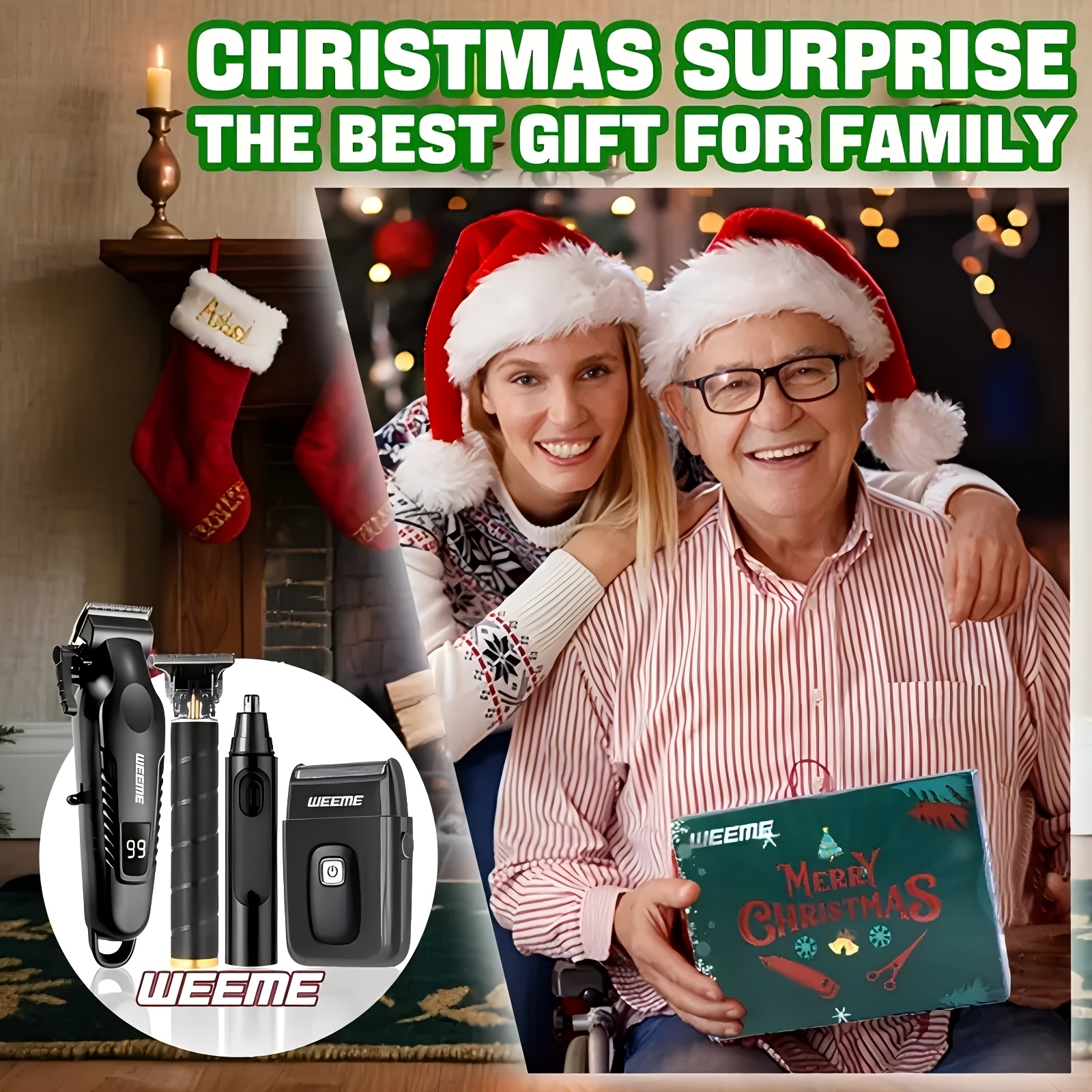 WEEME 4-delige Elektrische Haartrimmer Set