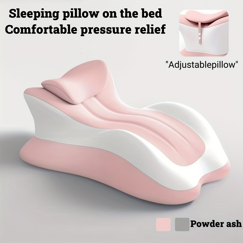oreiller de corps multifonctionnel | support de tête réglable,   ergonomique, zones de massage scientifiques, violet, fermeté moyenne, housse en polyester Détails du produit 6