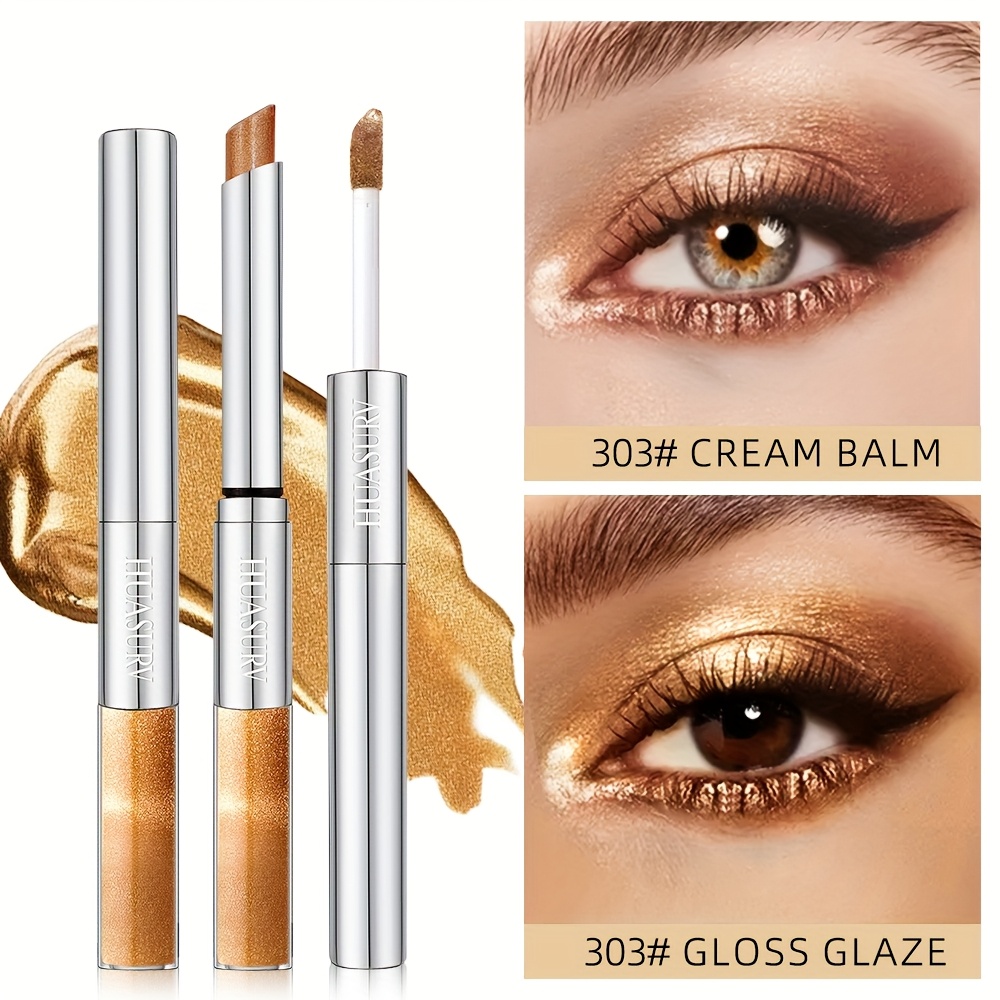 Double-ended Pearlescent Eyeshadow Pencil, High- Eyeshadow, Long-lasting Fine Shimmer, Eye Highlighter, Easy To Apply, Suitable For Parties, Dances, And Cosplay
