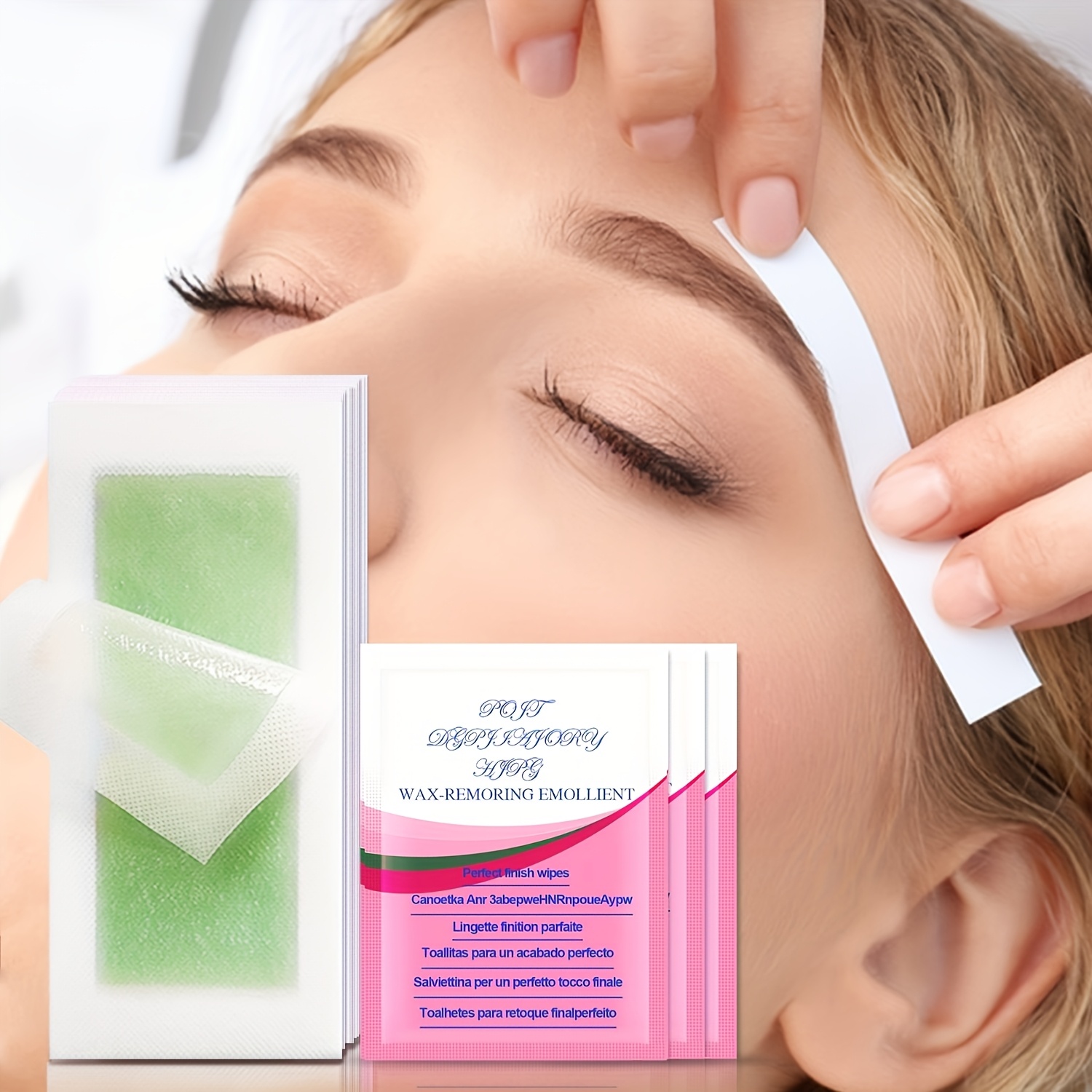 10/* piezas de tiras de cera para eliminación de en cara, cejas y línea  de bikini, hechas de cera de abeja t