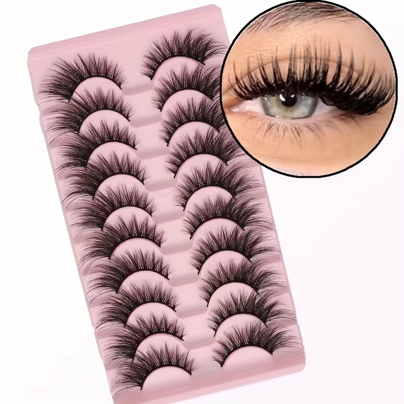 Luxurious 3d Plush False Eyelashes - Thick, Fluffy & Lightweight | Beginner-friendly, Reusable Lashes In Styles (c/d , 6-9mm/10-12mm/16-18mm)