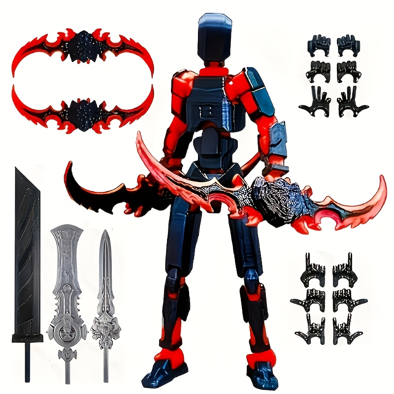 Warrior Never Up, T13 Action Figure, 3d Printed Series Display, Full Body Moveable, Suitable For Computer Desk Ornament, Games