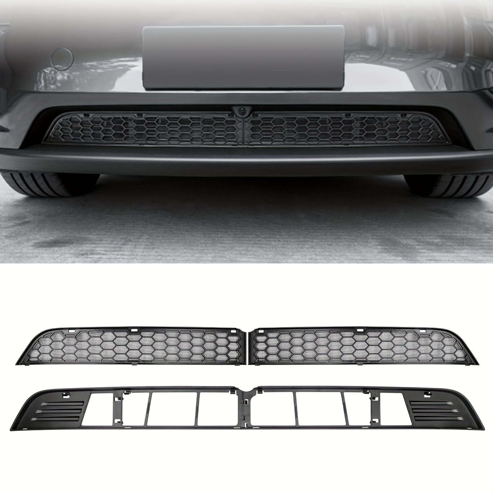 TEMU 2025 For For Front Air Intake Grille Mesh Cover Replacement Part, 2025 New For Color, Detachable Version