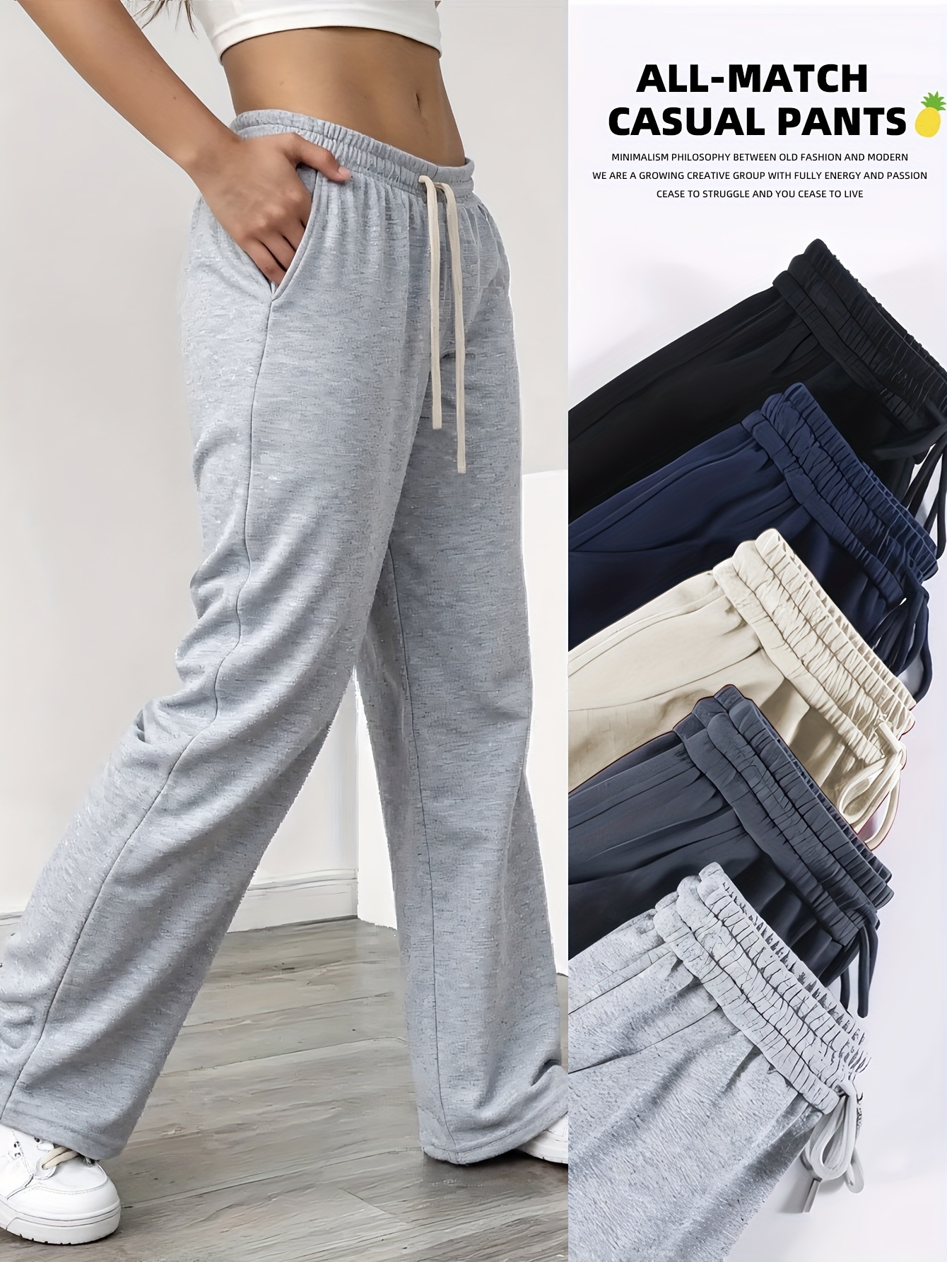 Amazon.com: Women's Casual Sweatpants Elastic High Waist